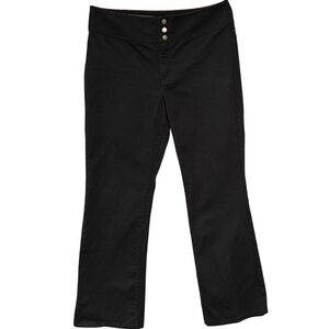 Tommy Hilfiger Black Flare High Rise Triple Button Fly Women's Jeans 12 VTG 90s